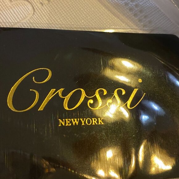 White Leather NWT Crossi Medium Faux Double Handle Handbag with Gold Accents - Picture 3 of 13